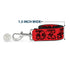 Grateful Dead - Dog Leash - Grateful Dead Text w/Skull & Roses Red - StealieShop
