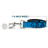 Grateful Dead - Dog Leash - Grateful Dead Text w/Skull & Roses Turquoise - StealieShop