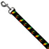 Grateful Dead - Dog Leash - Steal Your Face w/Lightning Bolt Repeat Black/Rasta - StealieShop