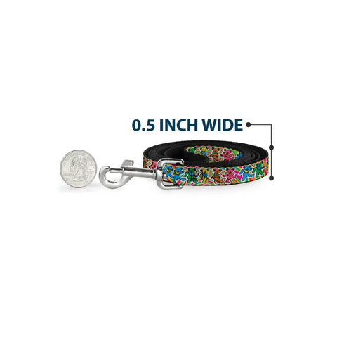 Grateful Dead - Dog Leash - Grateful Dead Dancing Bears Swirl Multi Color - StealieShop