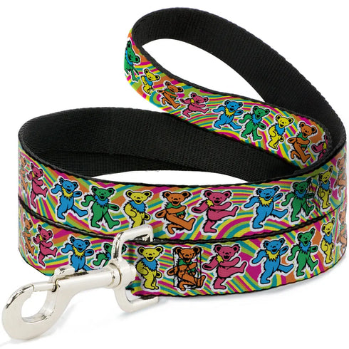 Grateful Dead - Dog Leash - Grateful Dead Dancing Bears Swirl Multi Color - StealieShop