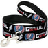 Grateful Dead - Dog Leash - GRATEFUL DEAD Text with Steal Your Face Stars and Stripes Logo Black/White/Red/Blue - StealieShop