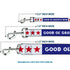 Grateful Dead - Dog Leash - GOOD OL' GRATEFUL DEAD Text and Stars Blue/White/Red - StealieShop