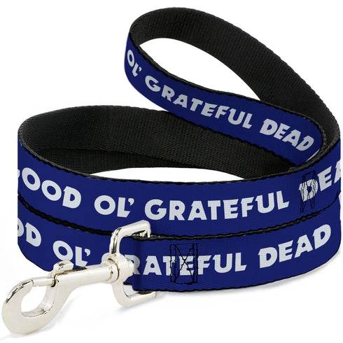 Grateful Dead - Dog Leash - GOOD OL' GRATEFUL DEAD Text and Stars Blue/White/Red - StealieShop