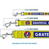 Grateful Dead - Dog Leash - GRATEFUL DEAD Text Box and Steal Your Face Logo Yellow/Blue/White - StealieShop