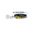 Grateful Dead - Dog Leash - GRATEFUL DEAD Text Box and Steal Your Face Logo Yellow/Blue/White - StealieShop