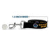 Grateful Dead - Dog Leash - GRATEFUL DEAD Text and Skull and Roses Round Logo Black/Yellow - StealieShop