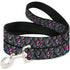 Grateful Dead - Dog Leash - GRATEFUL DEAD Text and Skull and Roses Round Logo Black/Yellow - StealieShop
