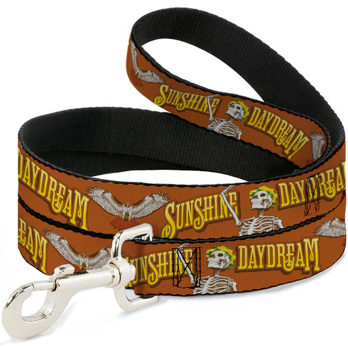 Grateful Dead - Dog Leash - Grateful Dead SUNSHINE DAYDREAM Skeleton Orange - StealieShop