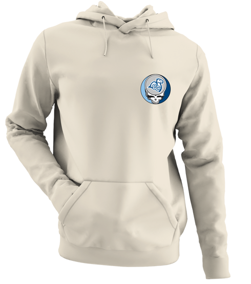 Connecticut College - Premium Grateful Dead Left Chest Hoodie - Sand - 3