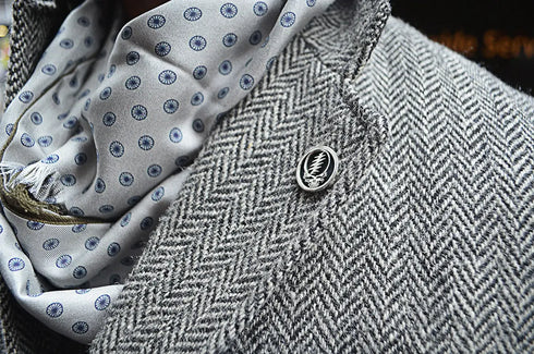 Grateful Dead - Steal Your Face Sterling Silver Pin - StealieShop