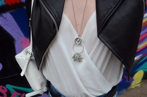 Grateful Dead - Limited Edition - Cornell '77 - Steal Your Face Sterling Silver Charm Catcher Necklace - StealieShop