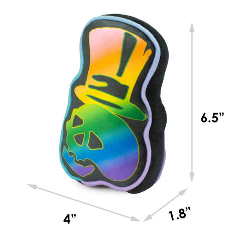 Grateful Dead - Dog Toy Squeaker Plush - Grateful Dead Skeleton Head Dancing Skeletons Black Multi Color - StealieShop