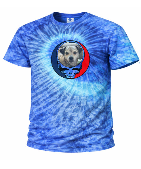 Custom Dog Stealie Tie-Dye Grateful Dead T-Shirt (47)