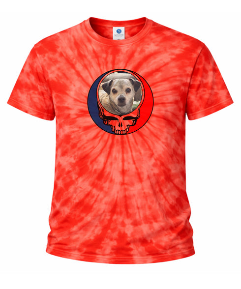 Custom Dog Stealie Tie-Dye Grateful Dead T-Shirt (47)