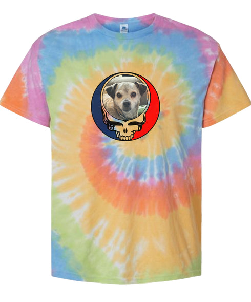 Custom Dog Stealie Tie-Dye Grateful Dead T-Shirt (47)