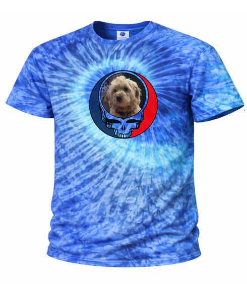 Custom Dog Stealie Tie-Dye Grateful Dead T-Shirt (46)