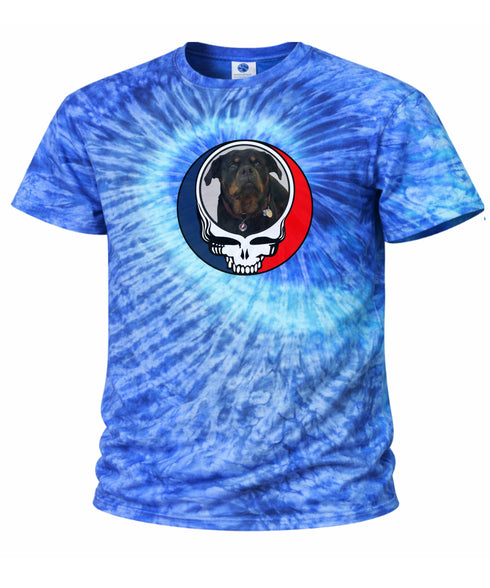 Custom Dog Stealie Tie-Dye Grateful Dead T-Shirt (40)