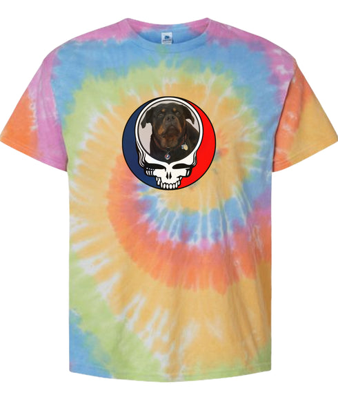 Custom Dog Stealie Tie-Dye Grateful Dead T-Shirt (40)