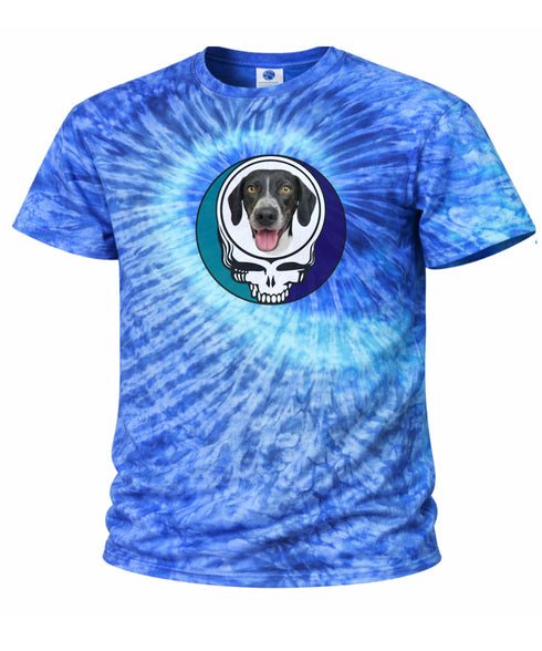 Custom Dog Stealie Tie-Dye Grateful Dead T-Shirt (53)