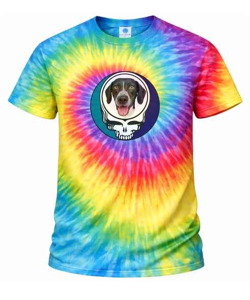 Custom Dog Stealie Tie-Dye Grateful Dead T-Shirt (53)