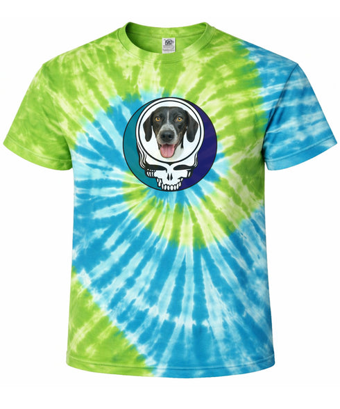 Custom Dog Stealie Tie-Dye Grateful Dead T-Shirt (53)