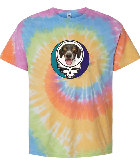 Custom Dog Stealie Tie-Dye Grateful Dead T-Shirt (53)