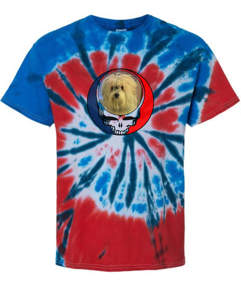 Custom Dog Stealie Tie-Dye Grateful Dead T-Shirt (56)