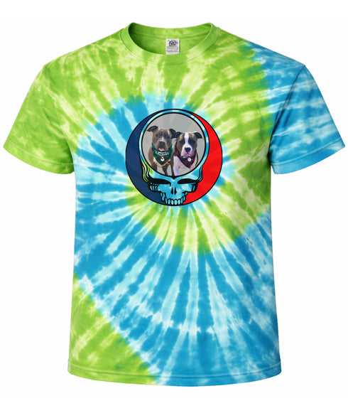 Custom Dog Stealie Tie-Dye Grateful Dead T-Shirt (64)