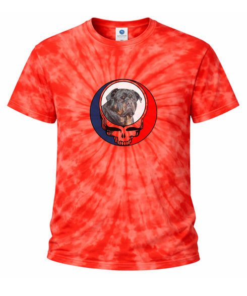 Custom Dog Stealie Tie-Dye Grateful Dead T-Shirt (69)