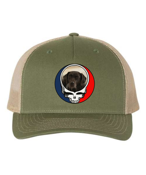 Custom Dog Stealie Grateful Dead Trucker Cap (74)