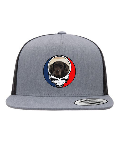 Custom Dog Stealie Grateful Dead Trucker Cap (74)