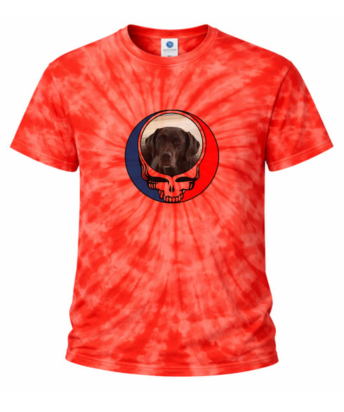 Custom Dog Stealie Tie-Dye Grateful Dead T-Shirt (74)