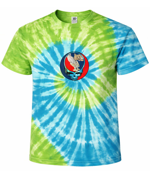 Custom Dog Stealie Tie-Dye Grateful Dead T-Shirt (75)