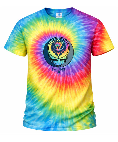 Smiling Lions Stealie Tie-Dye Grateful Dead T-Shirt