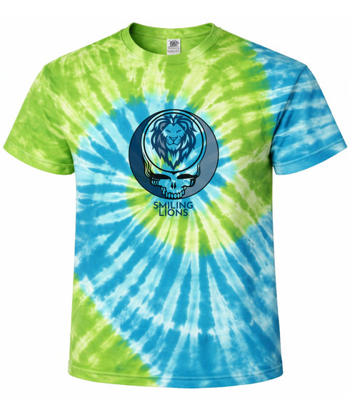 Smiling Lions Stealie Tie-Dye Grateful Dead T-Shirt