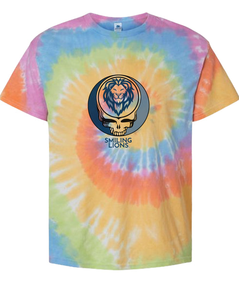 Smiling Lions Stealie Tie-Dye Grateful Dead T-Shirt