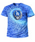 Los Angeles Dodgers Crystal Stealie Tie-Dye Grateful Dead T-Shirt