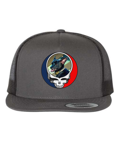 Custom Dog Stealie Grateful Dead Trucker Cap (82)