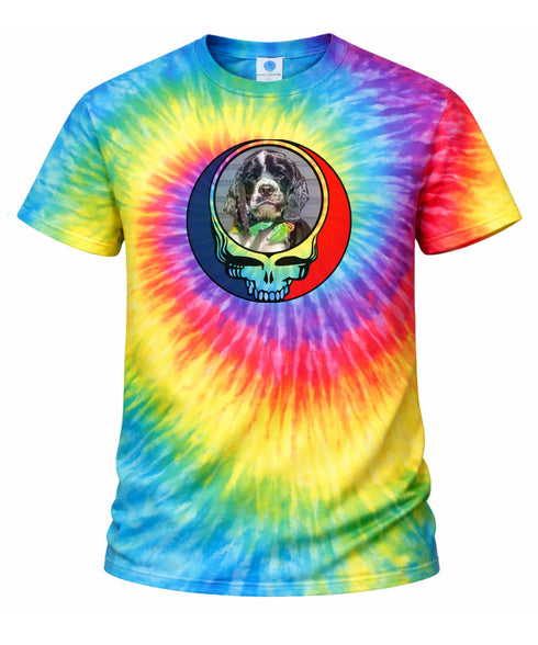 Custom Dog Stealie Tie-Dye Grateful Dead T-Shirt (86)
