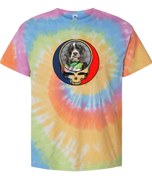 Custom Dog Stealie Tie-Dye Grateful Dead T-Shirt (86)
