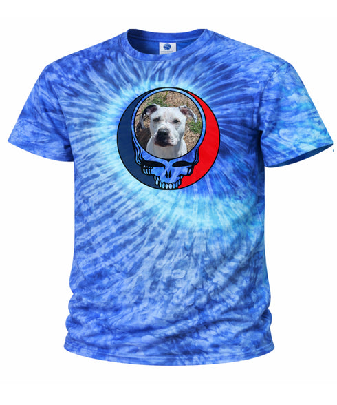 Custom Dog Stealie Tie-Dye Grateful Dead T-Shirt (87)