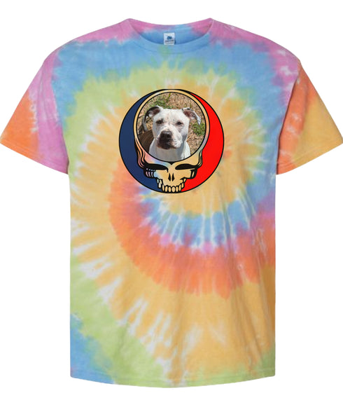 Custom Dog Stealie Tie-Dye Grateful Dead T-Shirt (87)