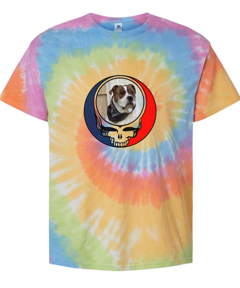 Custom Stealie Tie-Dye Grateful Dead T-Shirt (111)