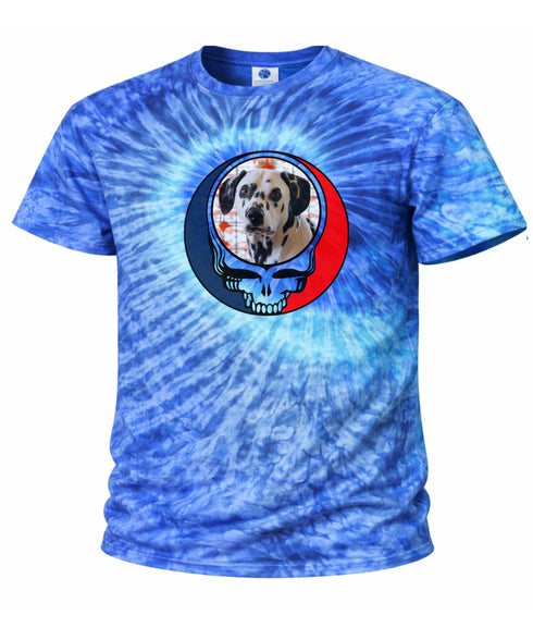 Custom Stealie Tie-Dye Grateful Dead T-Shirt (112)