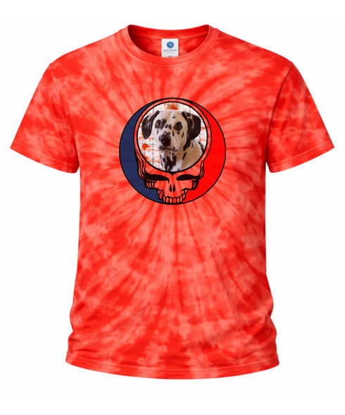 Custom Stealie Tie-Dye Grateful Dead T-Shirt (112)