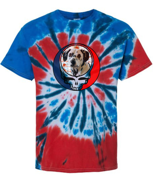 Custom Stealie Tie-Dye Grateful Dead T-Shirt (112)