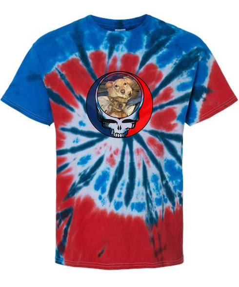 Custom Stealie Tie-Dye Grateful Dead T-Shirt (122)