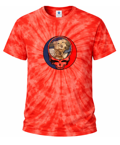 Custom Stealie Tie-Dye Grateful Dead T-Shirt (122)