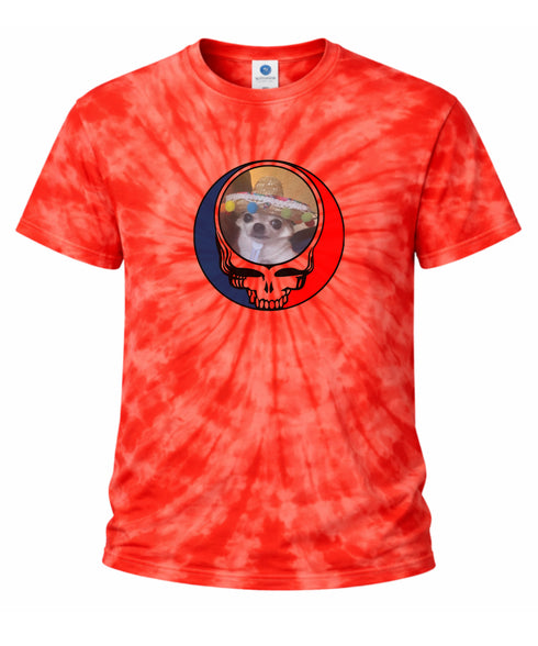 Custom Stealie Tie-Dye Grateful Dead T-Shirt (124)